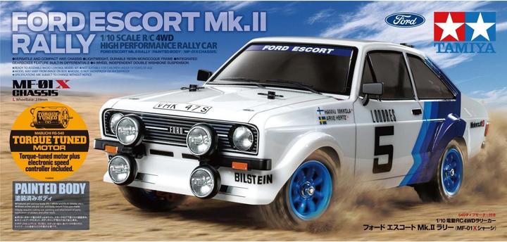 Actual product image Tamiya Ford Escort Mk.II Rally MF-01X Electric Brushed On Road 4WD 1:10 Kit (Kit)
