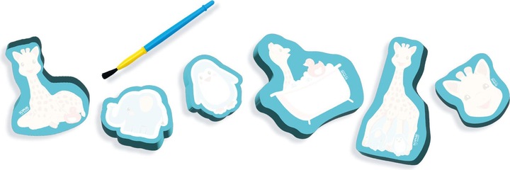 Actual product image Ses Sophie La Giraffe Dyeing with water in the bath