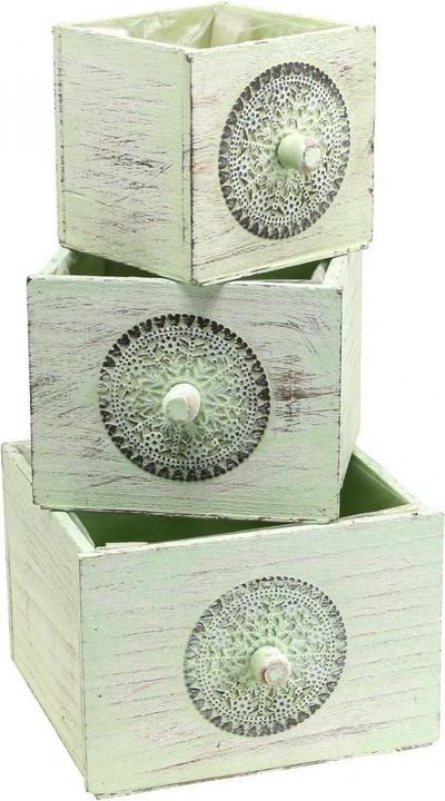 Produktbild Viana Dekorative Pflanzschubladen im Shabby-Chic-Set (3x)