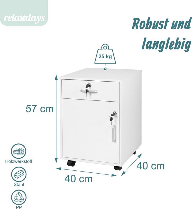Actual product image Relaxdays Rollcontainer (40 x 40 x 57 cm)