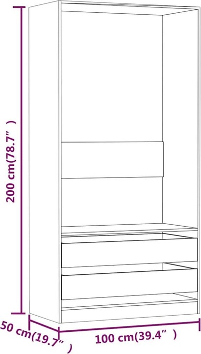 Immagine prodotto VidaXL Morgen (100 x 50 x 200 cm)