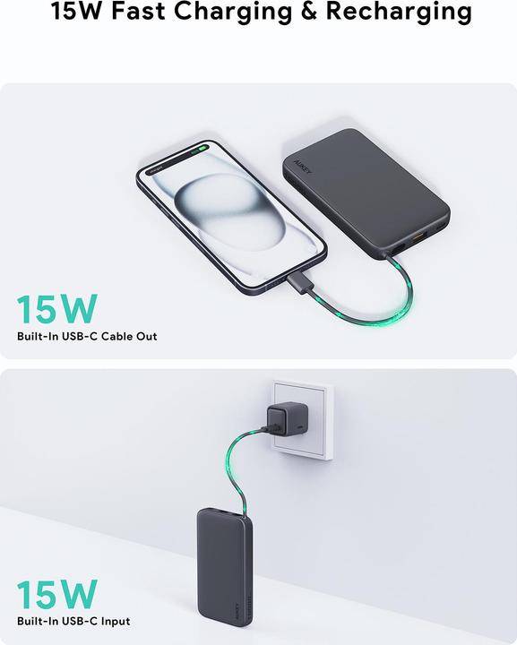 Produktbild Aukey Spark Sling (10000 mAh, 15 W, 38.50 Wh)