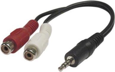 Productafbeelding InLine Cinch/jack kabel (0.20 m, RCA, 3,5 mm aansluiting (AUX))