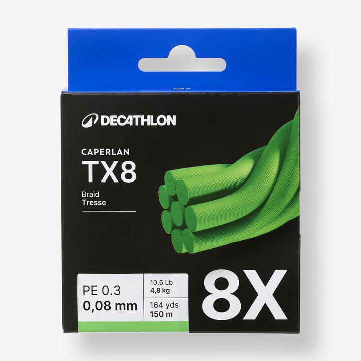 Actual product image Caperlan Multifilschnur TX8 gelbgrün Spinnfischen