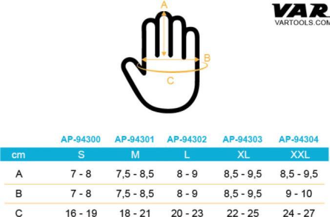 Actual product image VAR Mechanic gloves size S 1 pair (One size)