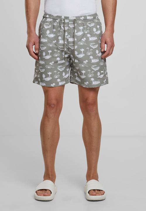 Actual product image Urban Classics Pattern Swim Shorts - 4984 (4XL)