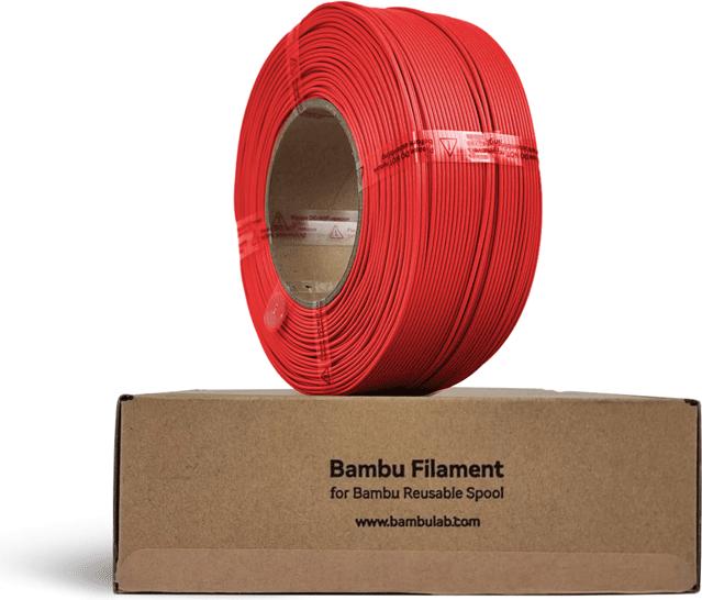 Actual product image Bambu Lab PLA Basic Refill - Red - 1.75mm (PLA, 1.75 mm, 1000 g, Red)
