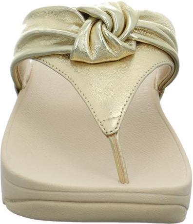 Produktbild Fitflop Lulu Padded Knot Metallic Leather Toe Post Sandal (41)