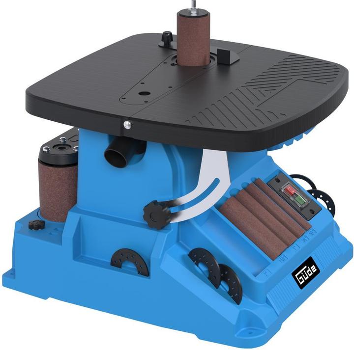 Produktbild Güde Compact 2-in-1 oscillating spindle belt sander with tool-free conversion and adjustable table (500 W)