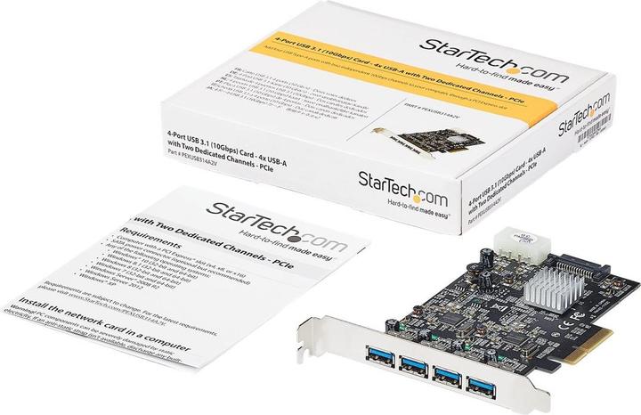 Image du produit StarTech .com Adaptateur 4 ports USB PCIe