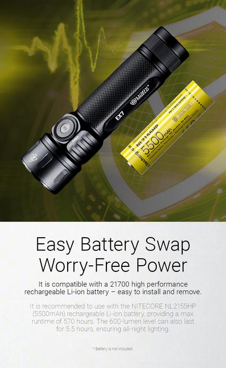 Actual product image Nitecore EX7 (13 cm, 6000 lm)