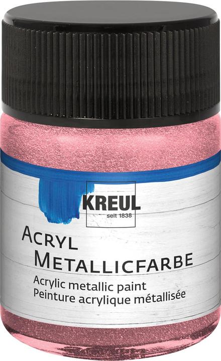 Productafbeelding Kreul Acryl metallic verf, crème dekkend, 50 ml (Roze, 50 ml)