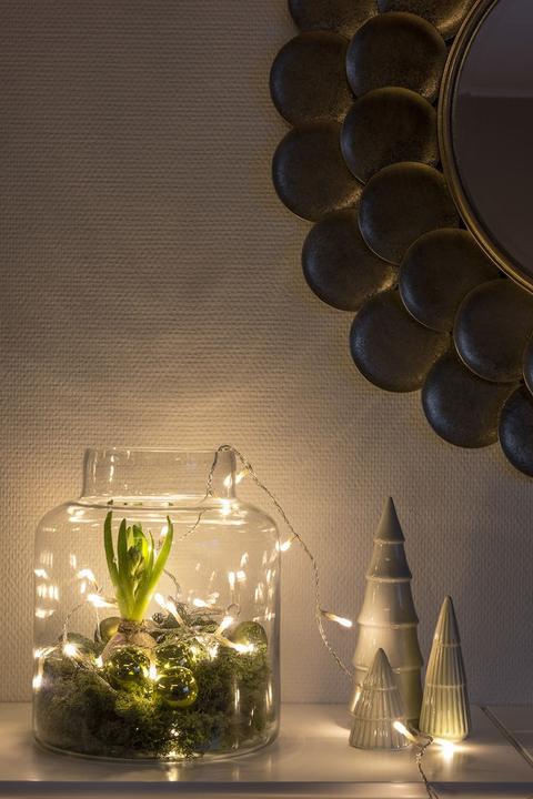 Actual product image Konstsmide Gnosjö Micro LED light chain, frosted, welded, 100 amber diodes, 30V I (3.63 m)