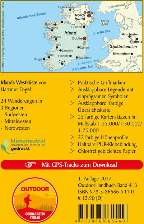 Immagine prodotto 25 Wanderungen Irlands Westküste (Tedesco, Angelo di Hartmut, 2017)