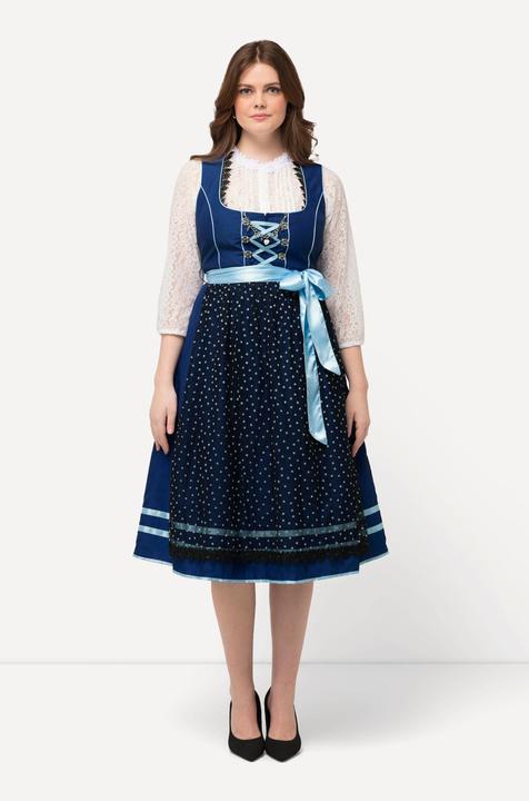 Produktbild Ulla Popken Dirndl, Herzen, Zierkette, Carree-Ausschnitt, ärmellos (44)
