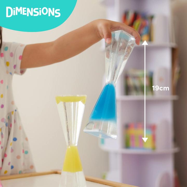 Actual product image The twiddlers Flüssige Sanduhr Gravity Liquid Motion Timer 3er-Set