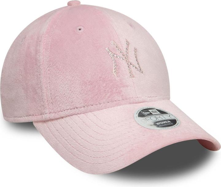 Actual product image New Era 9Forty Damen Cap - VELOUR DIAMANTE NY Yankees rosa