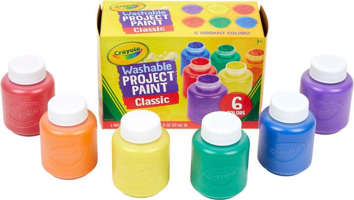 Produktbild Crayola 6 Abwaschbare Stimmungsmacher für Kinder 6 (Blau, Rot, Gelb, Violett, Orange, Grün, 59 ml)