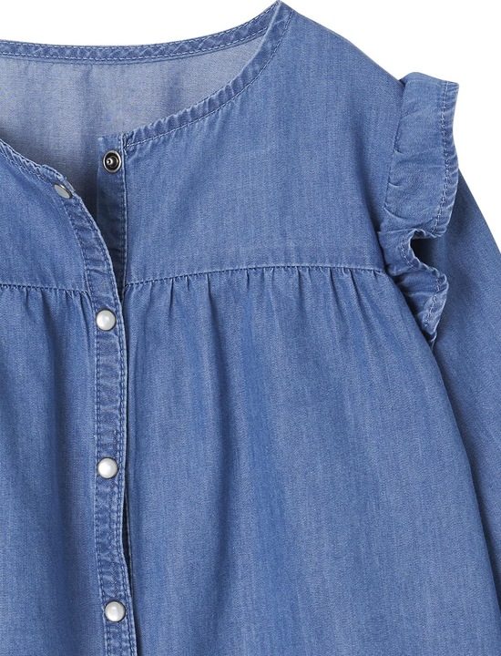 Produktbild Vertbaudet Mädchen Jeansbluse mit Volants (86)