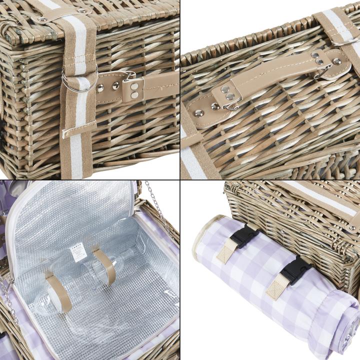 Actual product image Casa.Pro Picknickkorb Bisceglie für 2 Personen Komplettset