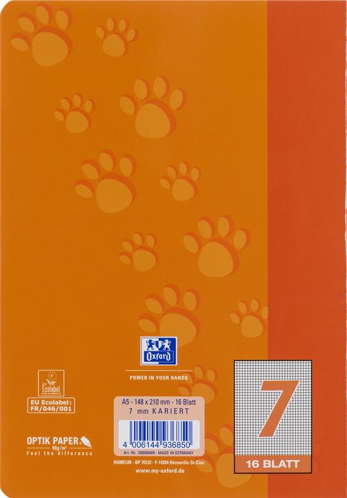 Produktbild Oxford Schulheft (A5, Kariert, Weicher Einband)
