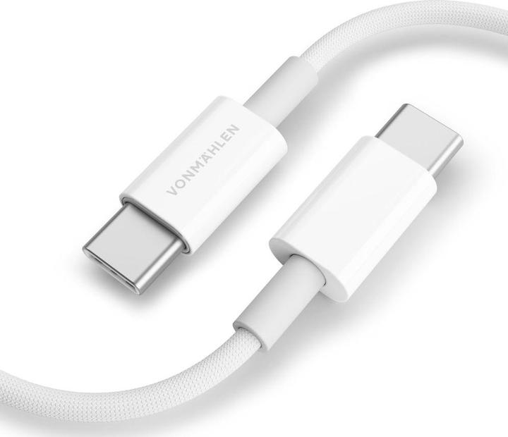 Produktbild Vonmählen USB-C to USB-C Cable 60W - 1m, White (1 m, USB 2.0, 60 W)