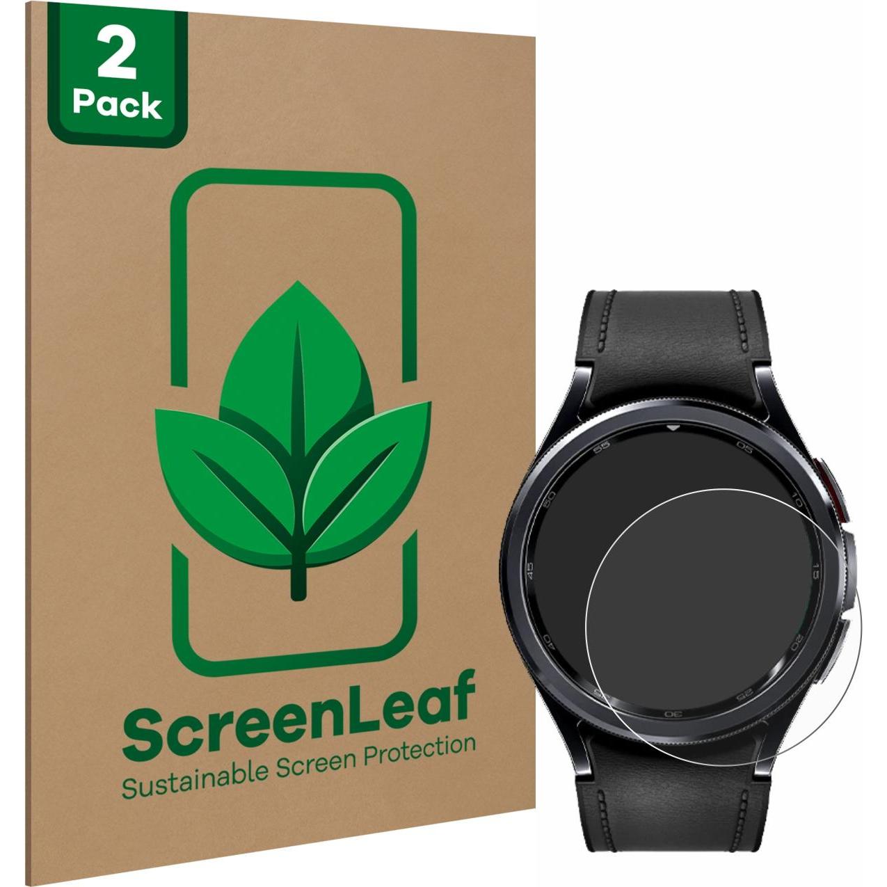 ScreenLeaf Schutzfolie nachhaltiger Displayschutz Displayschutzfolie Folie Klar Transparent, Smartwatch Schutzfolie, Tra...