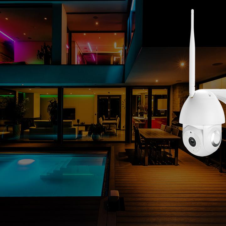 Immagine prodotto Tellur Telecamera intelligente WiFi per esterni 3MP, UltraHD, Autotracking, PTZ bianco (2304 x 1296 Pixels)