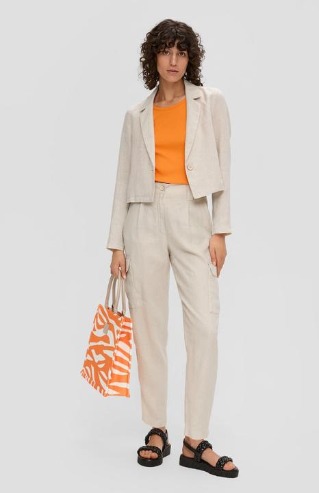 Immagine prodotto S.Oliver Indoor-Blazer Kurzer Boxy-Blazer aus Leinen (44)