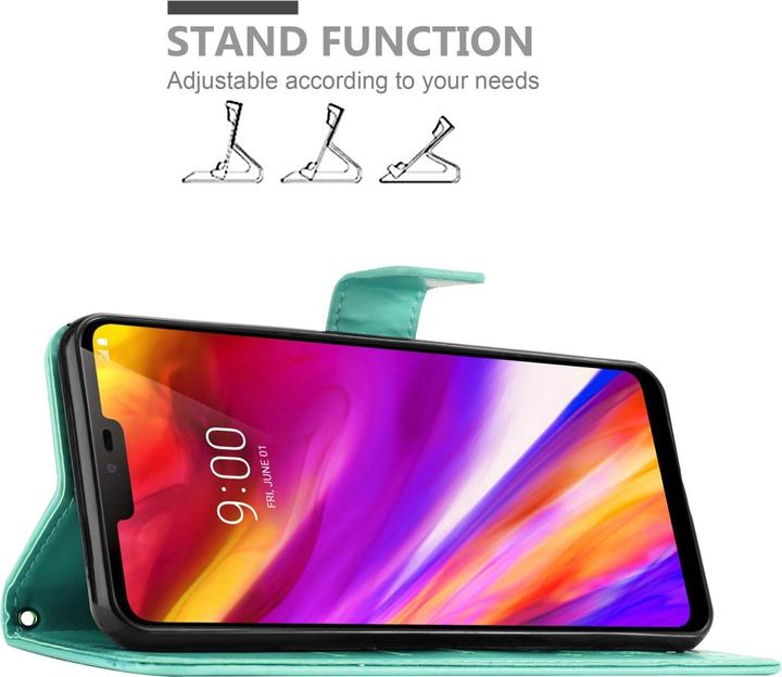 Actual product image Cadorabo Flower Book Case for LG G7 ThinQ / FIT / ONE (G7 ThinQ, LG G7 Fit, OnePlus X)