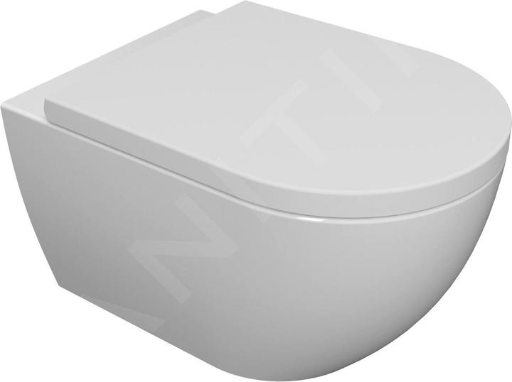 Kielle oudee - hangend toilet met toiletbril softclose, rimless, wit