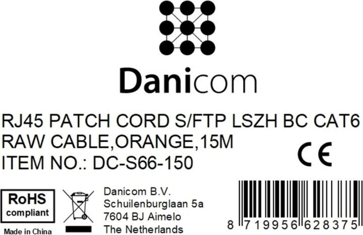 Produktbild Dsit CAT 6 Netzwerkkabel LSOH (S/FTP, CAT6, 15 m)