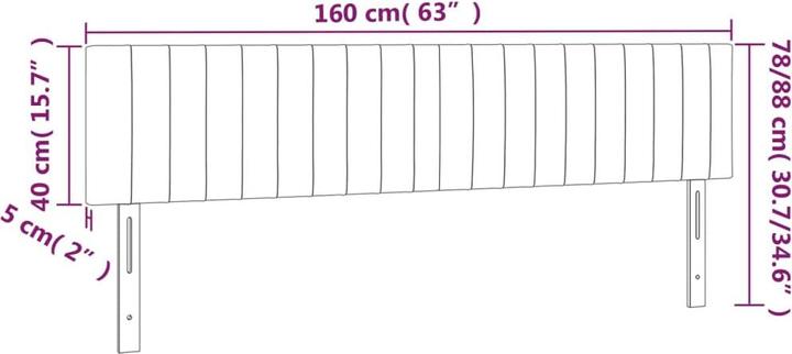 Image du produit vidaXL Lorelai (160 x 5 x 88 cm)