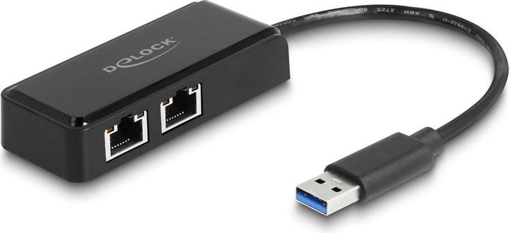 Produktbild Delock USB Typ-A Adapter zu 2 x Gigabit LAN (USB, RJ45 Gigabit Ethernet (2x))