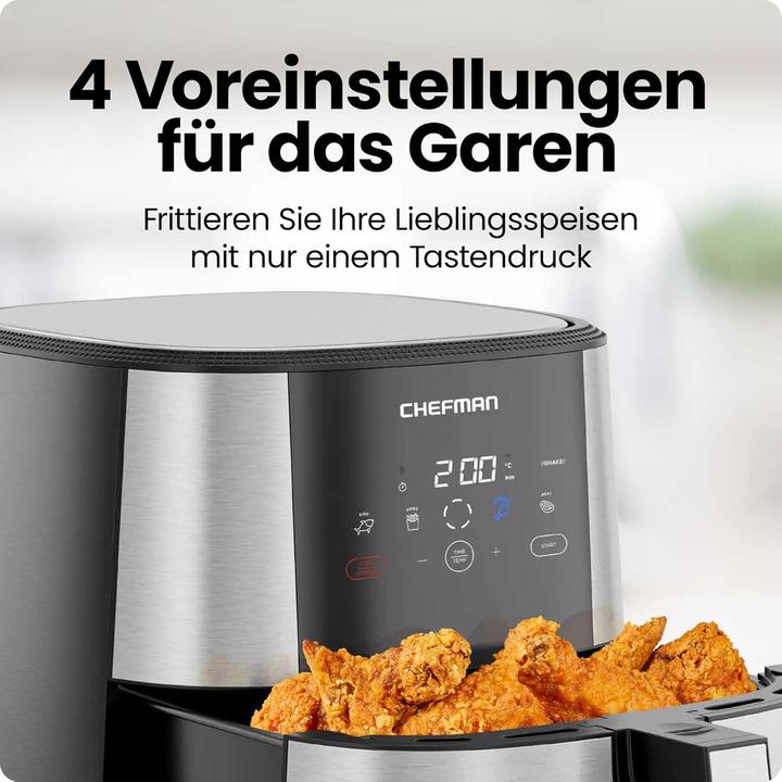 Immagine prodotto Chefman Heissluftfritteuse XL mit One-Touch Voreinstellungen
