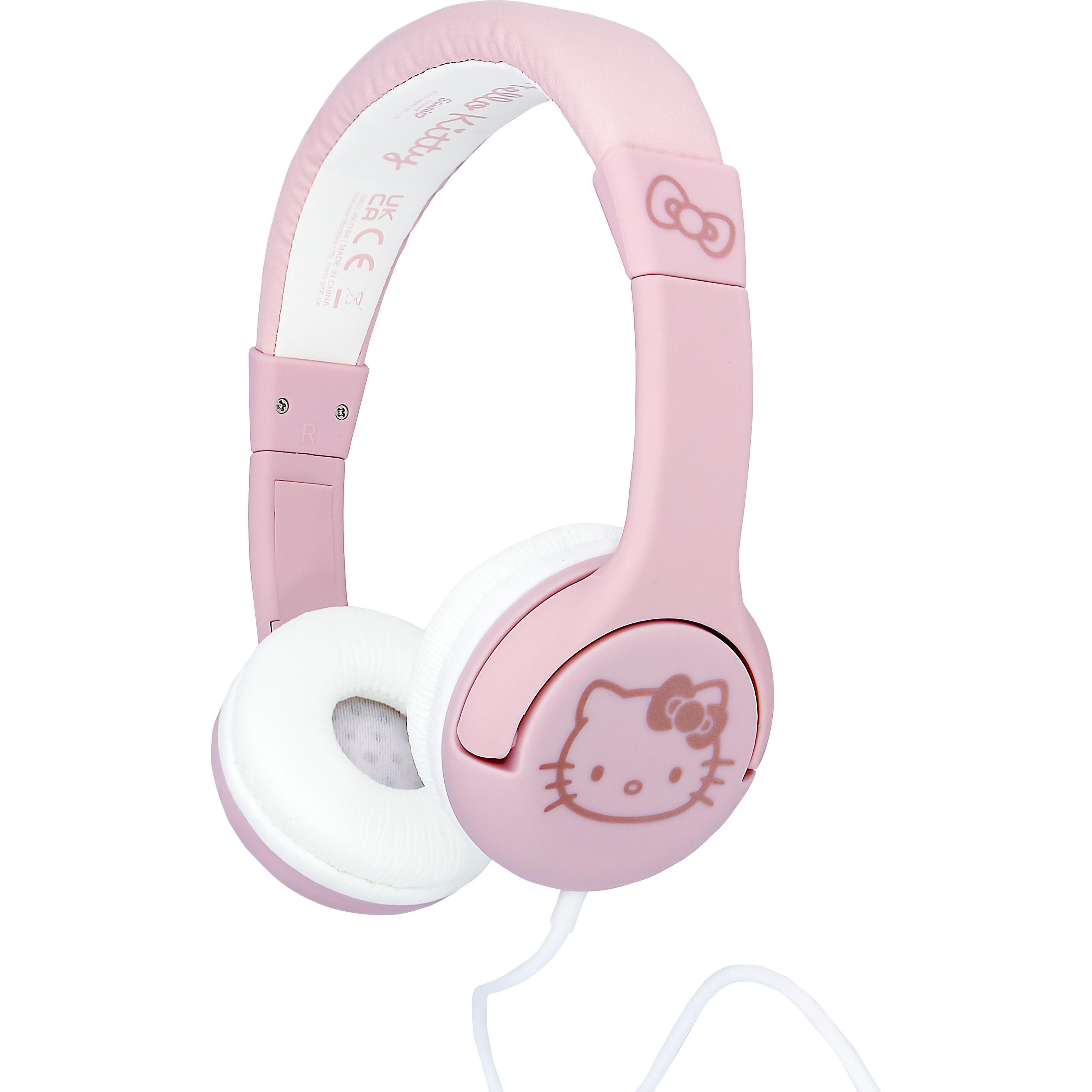 OTL Technologies HK1180 Hello Kitty Kids Wired Headphones with Ears in Red and White