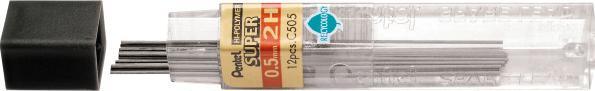 Actual product image Pentel Pencil leads Hi-Polymer Super (12 pcs., 0.50 mm, H)