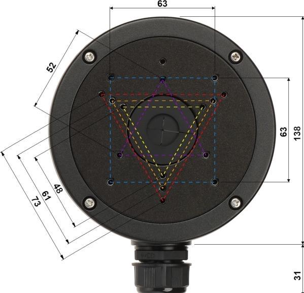 Actual product image Hikvision DS-1280ZJ-S Univ. junction box