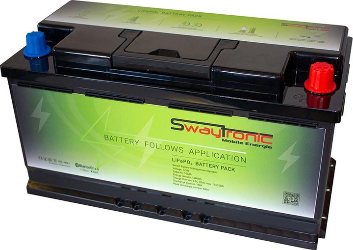 Produktbild Swaytronic LiFePO4 12.8V 120Ah Speicherbatterie (12.80 V, 120 Ah)