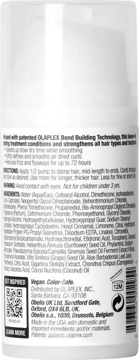 Nutritional values and ingredients Olaplex Bond Smoother No. 6 (100 ml)
