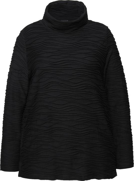 Actual product image Ulla Popken Wave Textured Turtleneck Blouse (54)