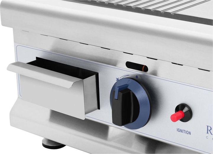 Produktbild Royal Catering Gasgrill 2 x 3100 W Profi Gasbräter glatt geriffelt 60 x 40 cm Propan Butan (6.20 kW)