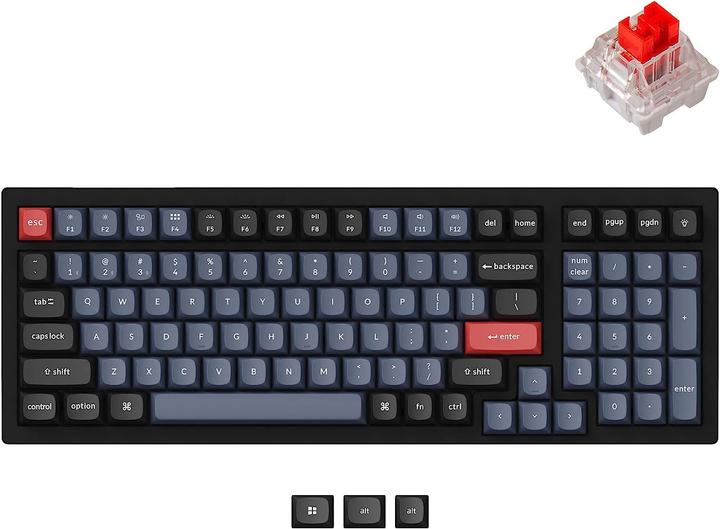 Keychron Key K4Pro 96% Alu RGB Key Red H K4P-H1-EN (DE, Wireless)