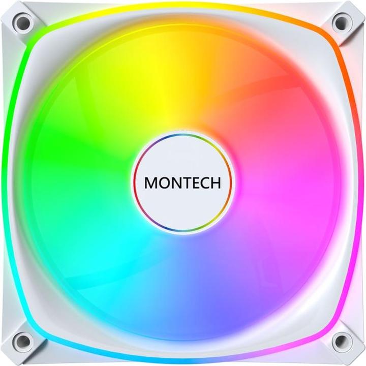 Immagine prodotto Montech AX120 PRO PWM Lüfter, ARGB - 3er-Pack, 120mm, weiss (120 mm, 3x)