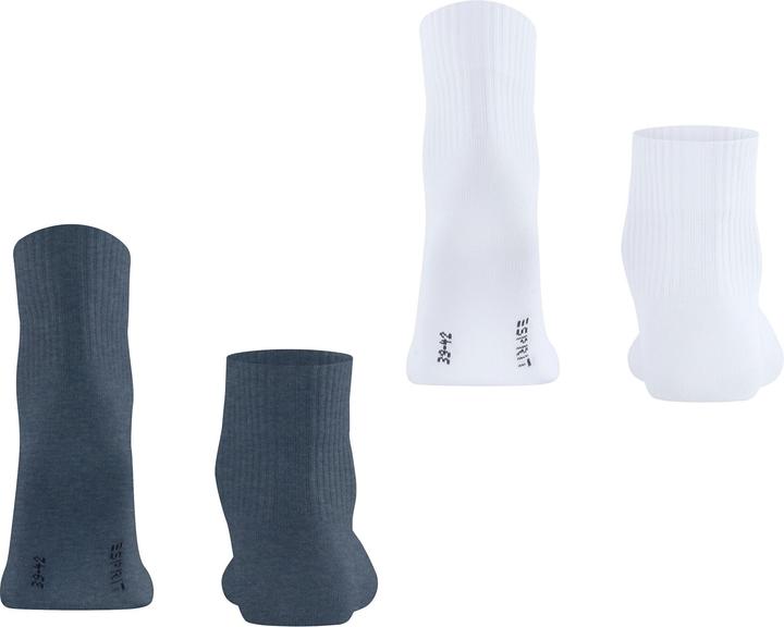 Produktbild Esprit Plain Rib 2-Pack Baumwollsneakersocken (2er Pack, 39 - 42)