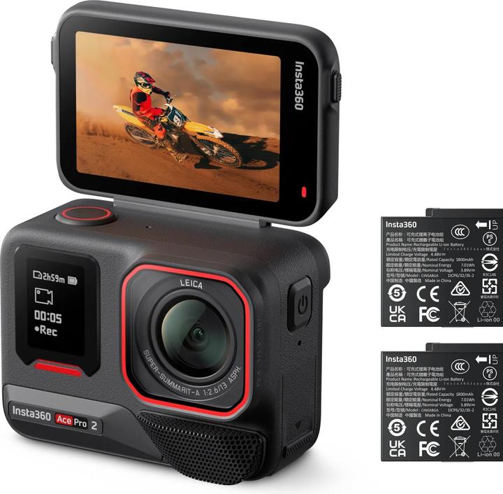 Image du produit Insta360 Ace Pro 2 Dual Batterie Bundle (30p, Bluetooth, WiFi)