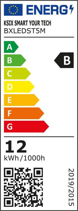 Etichetta energetica KSIX Striscia LED (RGB, 500 cm, Esterno, Interno)