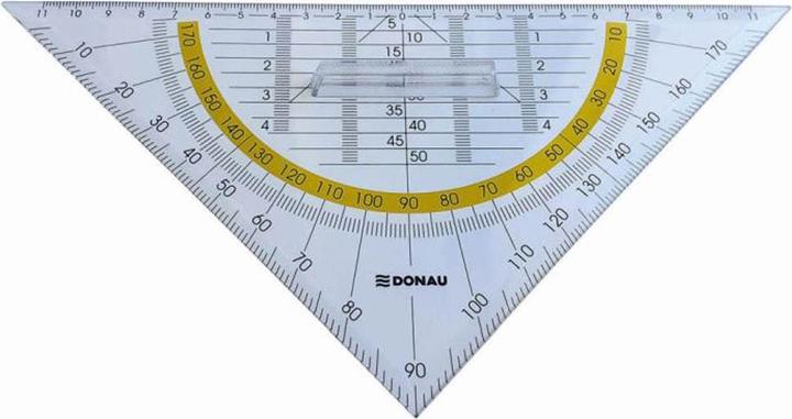 Actual product image Donau Geometry triangle with handle 25 cm transparent (25 cm)