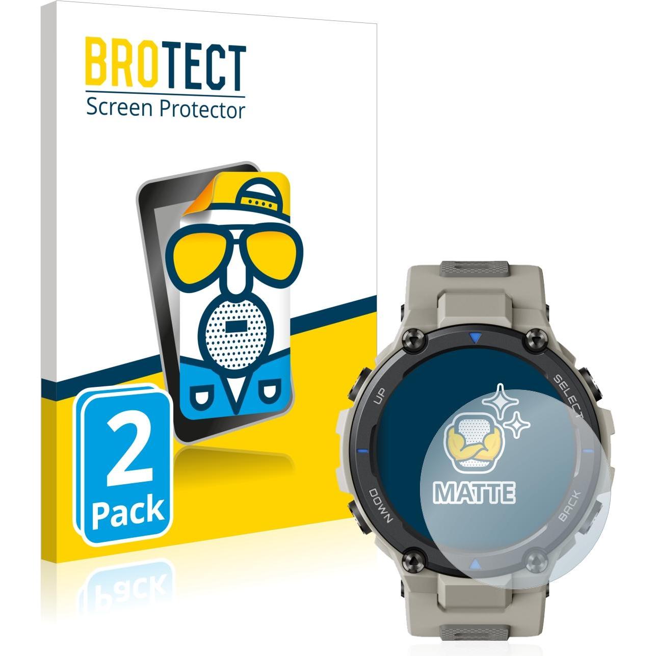 BROTECT Entspiegelungs-Schutzfolie Displayschutz Matt, Smartwatch Schutzfolie, Grau