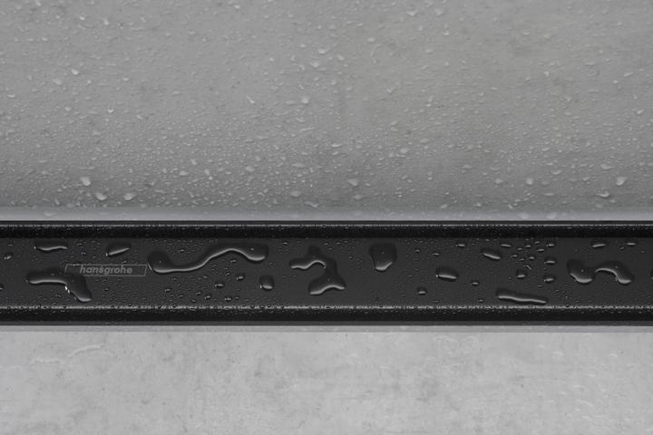 Actual product image hansgrohe Shower channel RainDrain Match, with height-adjustable frame 1000mm, matt black (1000 mm)